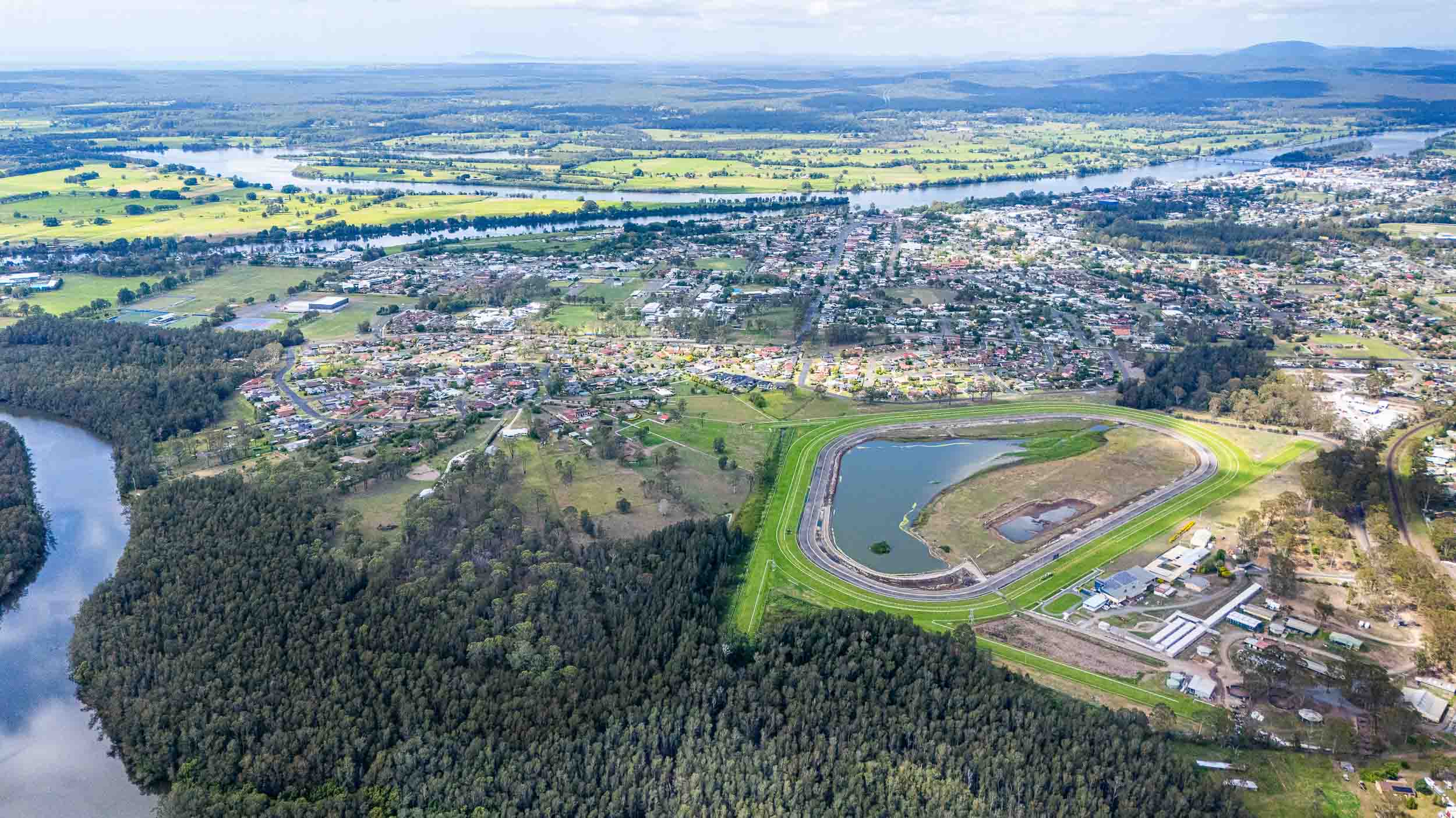 Aerial view of Taree Racecourse